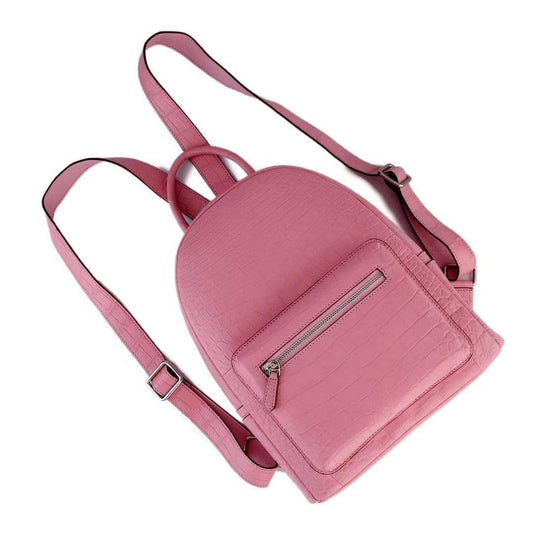 Crocodile Leather Backpack  Pink For Women