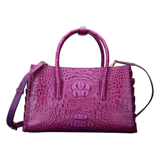 Crocodile Leather Large Tote Shoulder Handle Bag  |  Rossieviren