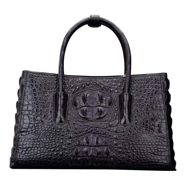 Crocodile Leather Large Tote Shoulder Handle Bag  |  Rossieviren