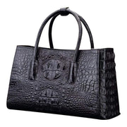 Crocodile Leather Large Tote Shoulder Handle Bag  |  Rossieviren