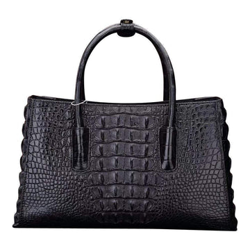 Crocodile Leather Large Tote Shoulder Handle Bag  |  Rossieviren