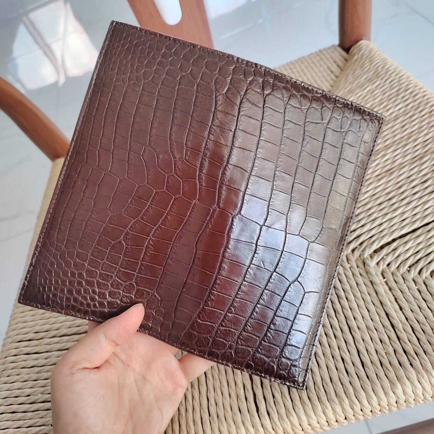 Crocodile Leather Mens Suit Wallet