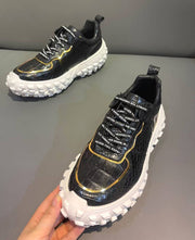 Crocodile Shoes Crocodile Leather Rubber Platform Sneakers