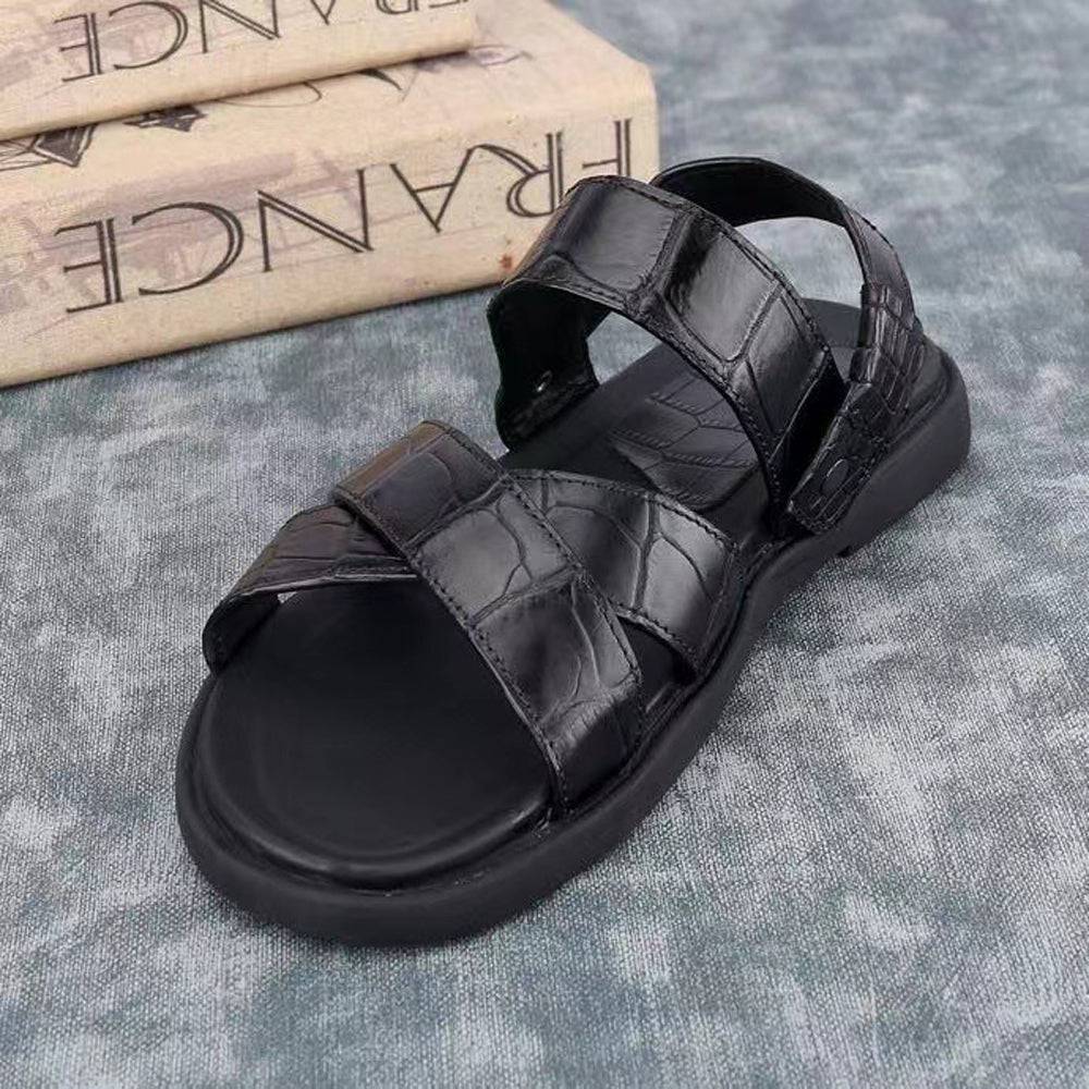 Crocodile Shoes Crocodile Leather Sandals ,Crocodile Leather Non-slip Sandals