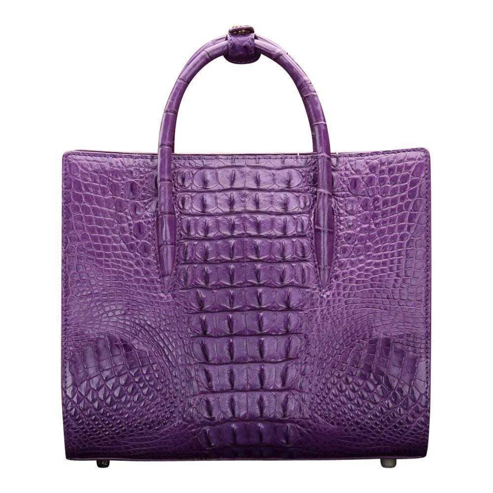 Crocodile Leather  Satchel Shoulder Bag For Women     |  Rossieviren