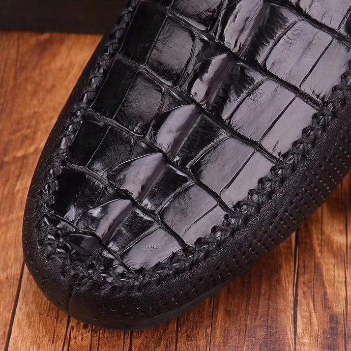 Crocodile Shoes Crocodile Leather  Slipper Mule, Slip on Indoor, Backopen Slipper,Hollow Slippers