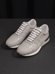 Crocodile Shoes Crocodile Leather Sneaker Shoes Grey