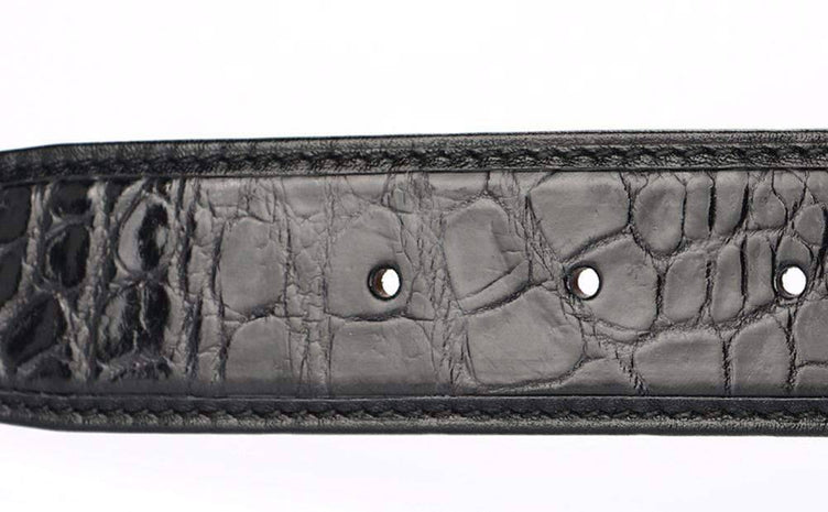 Crocodile Skin Belly Leather Belt 4215