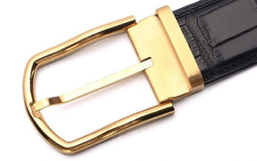 Crocodile Skin Belly Leather Belt 4215