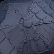 Crocodile Skin Leather Baseball Cap  Dark Blue