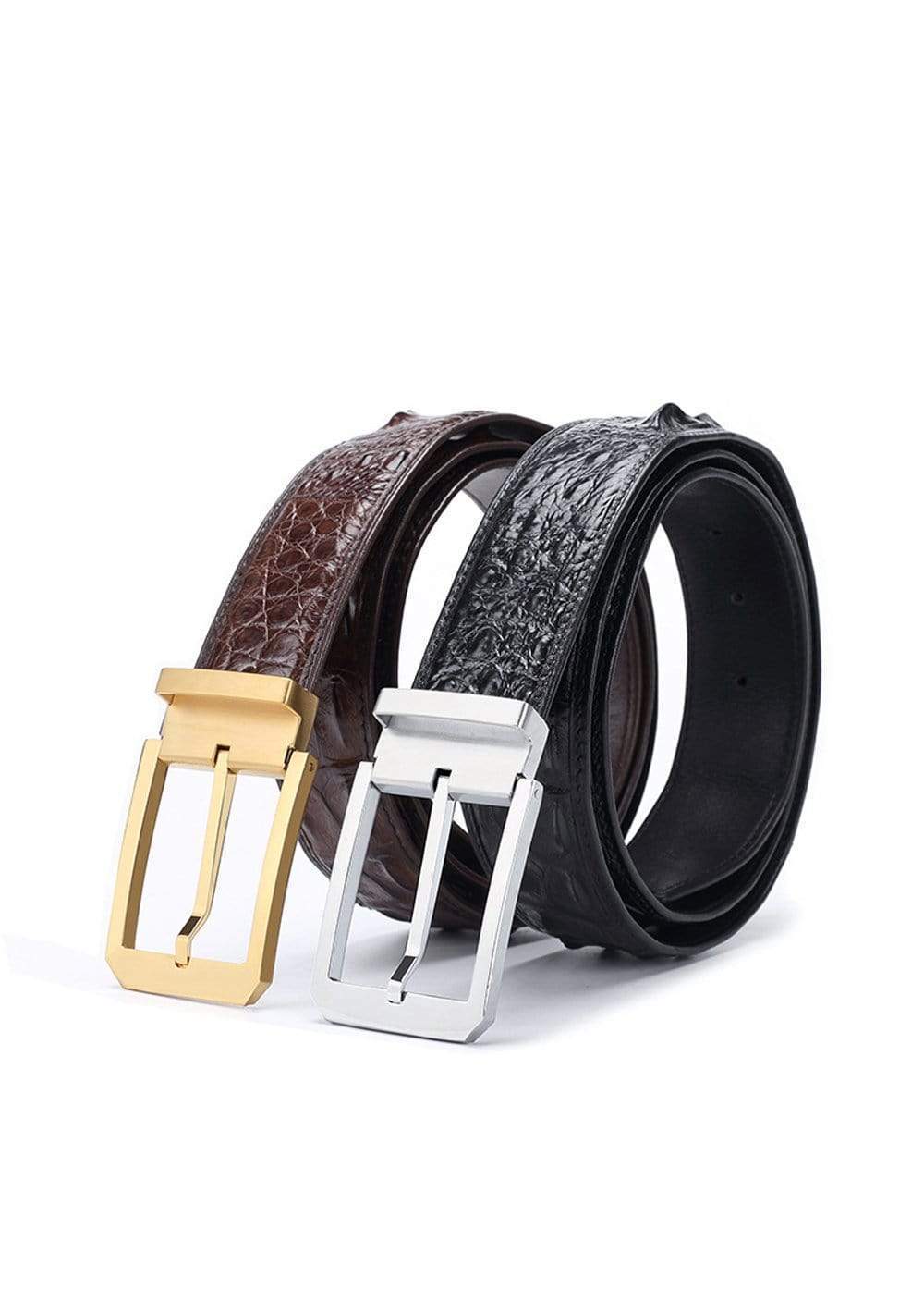 Crocodile Skin Leather Belt 3200