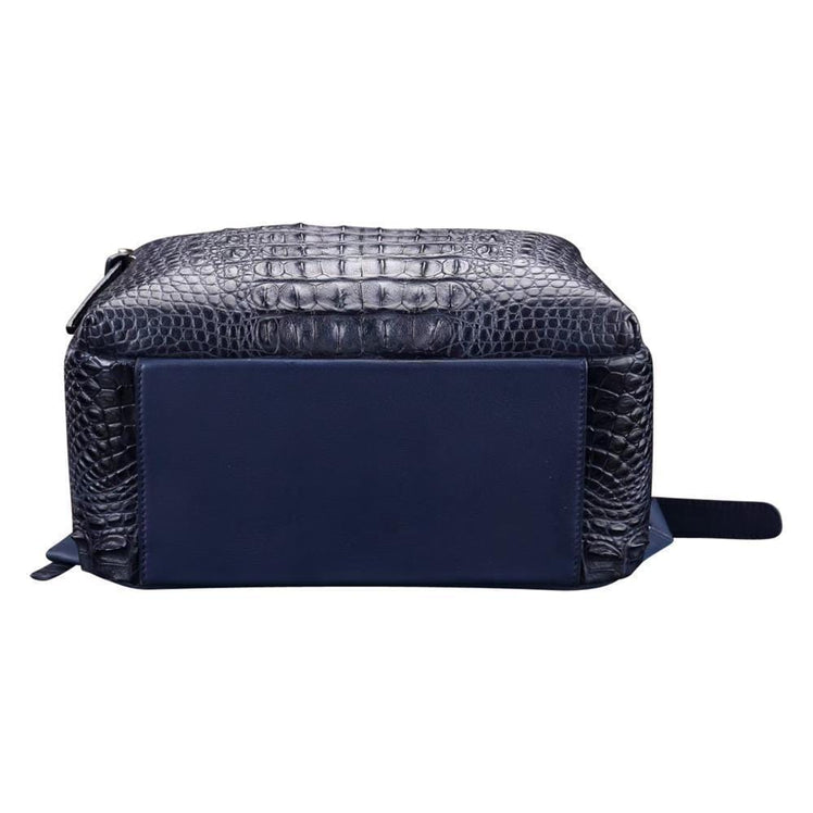 Dark Blue Women's  Crocodile Leather  Backpack  |  Rossieviren