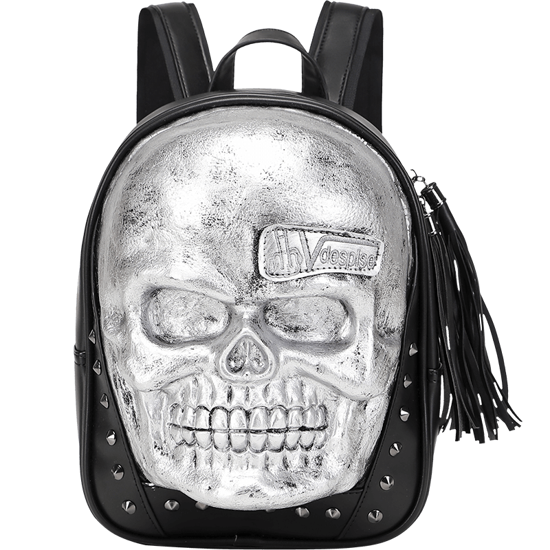 Unisexs 3D Skull Backpack ,Leisure  Backpack ,Halloween Skull Backpack Small