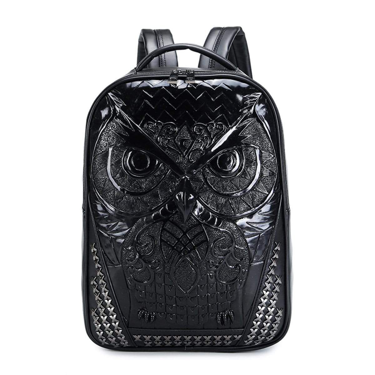 3D Backpack ,Fashion Punk Rivets Waterproof 3D Owl Backpack Laptop Computer Knapsack Bags