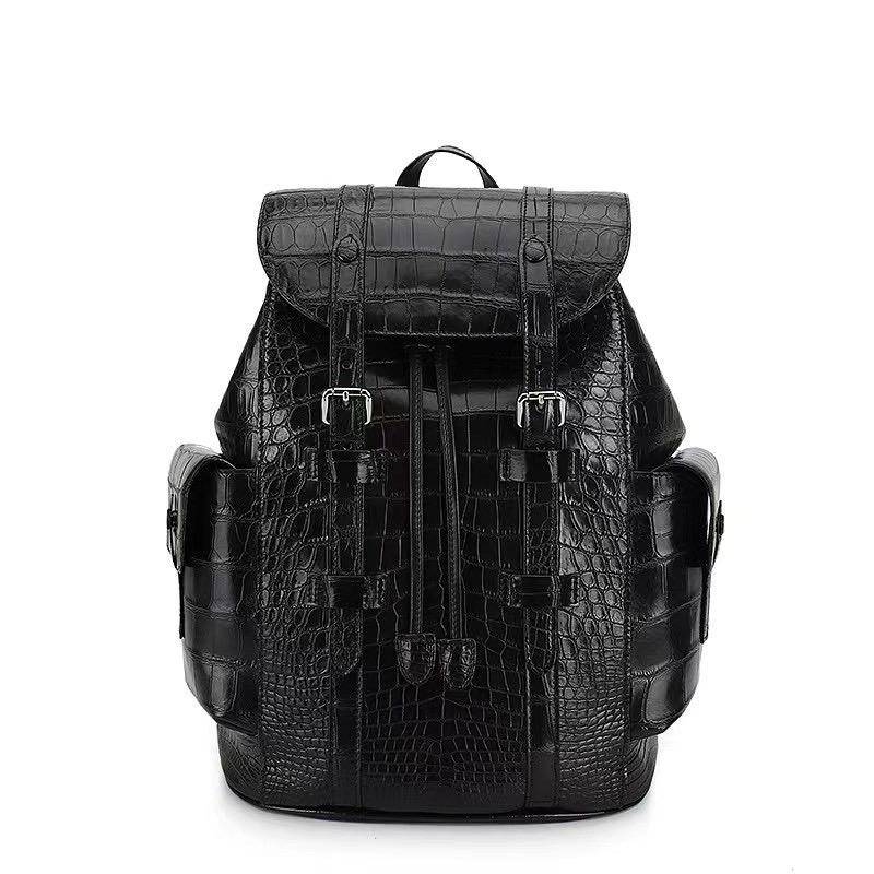 Genuine Crocodile  Belly Leather Backpack