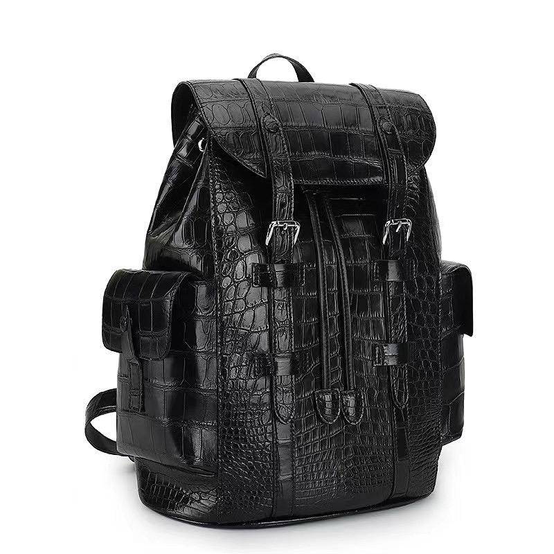 Genuine Crocodile  Belly Leather Backpack