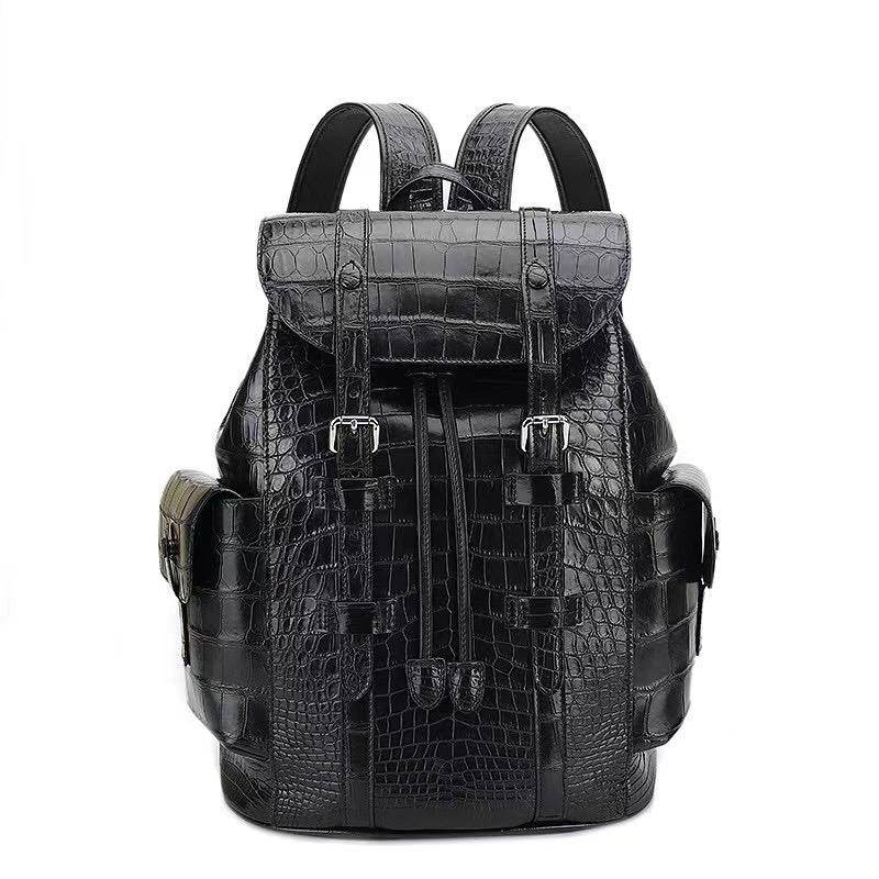 Genuine Crocodile  Belly Leather Backpack