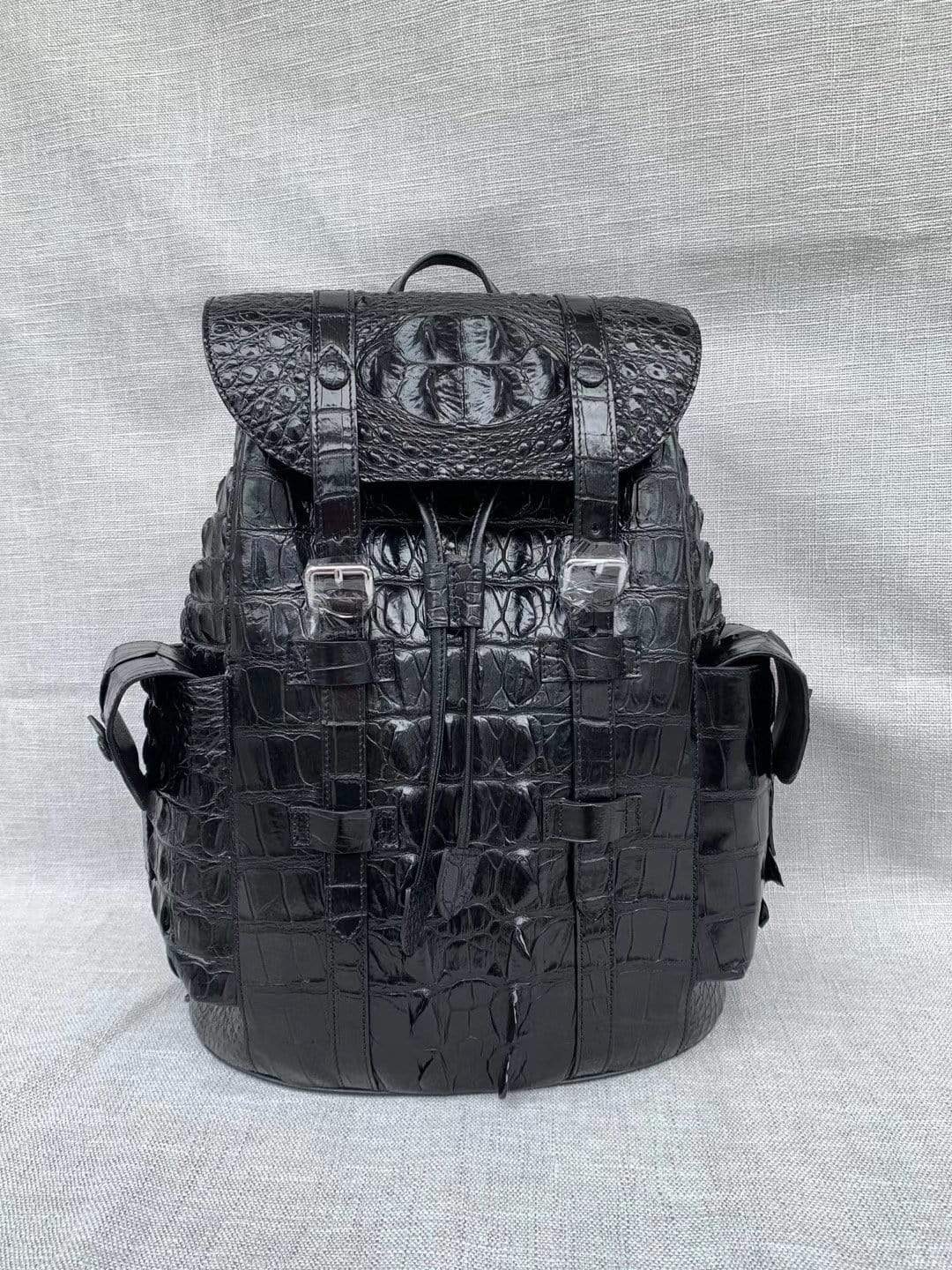 Genuine Crocodile Bone Leather Backpack