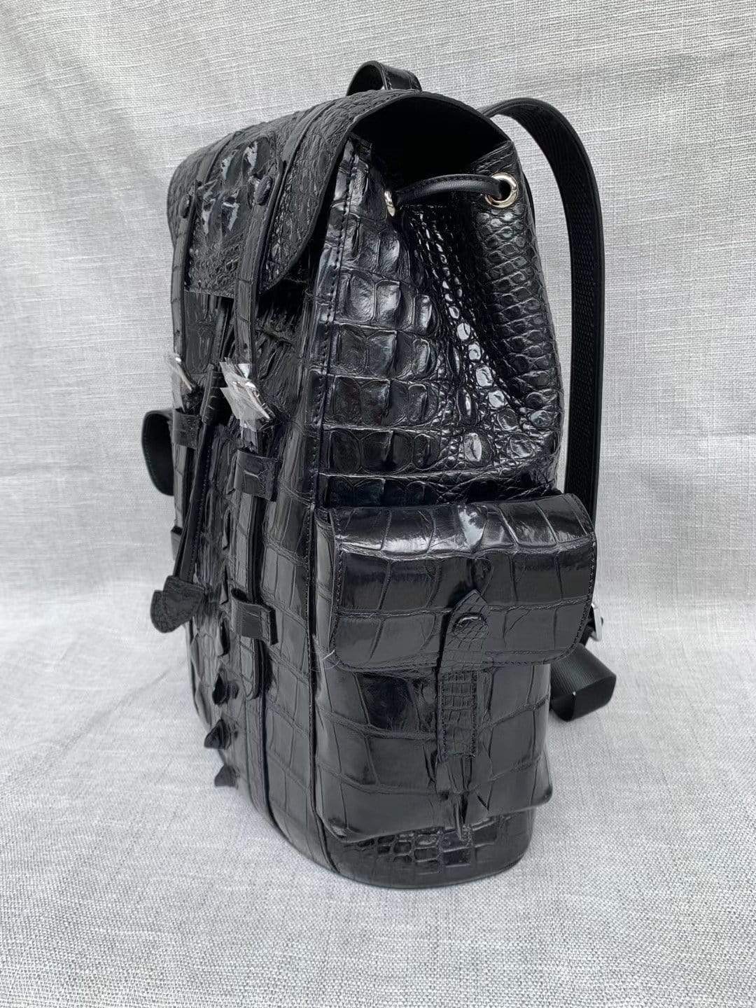 Genuine Crocodile Bone Leather Backpack