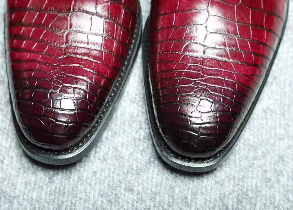 Crocodile Shoes Genuine Crocodile Goodyear Welted Formal Derby Shoes