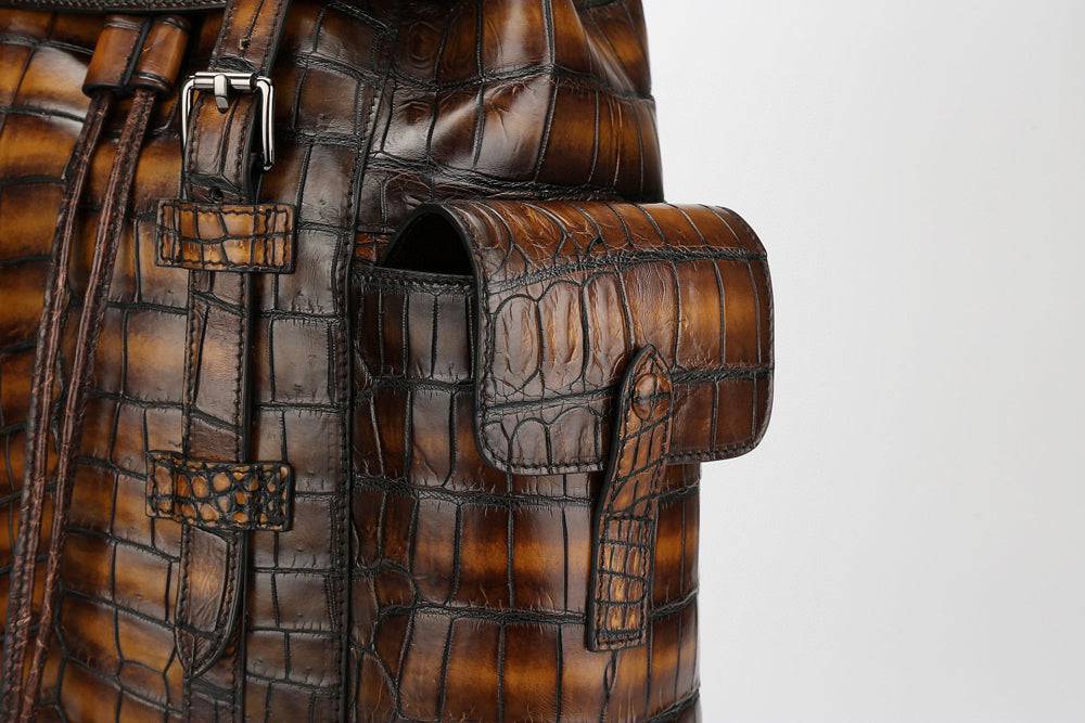 Genuine Crocodile Leather Backpack