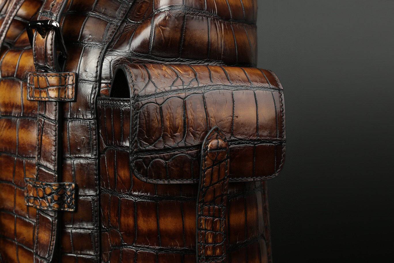 Genuine Crocodile Leather Backpack