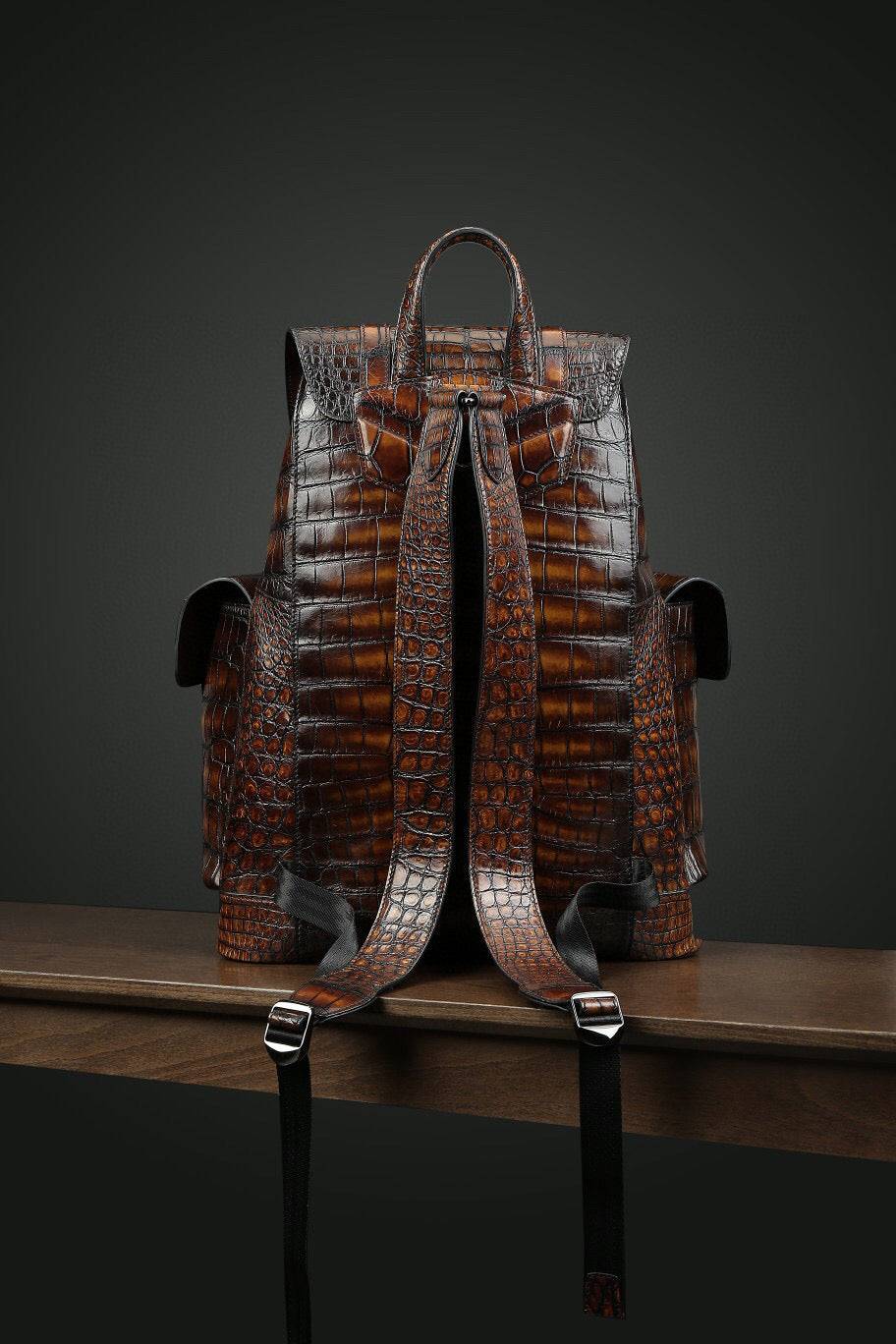 Genuine Crocodile Leather Backpack