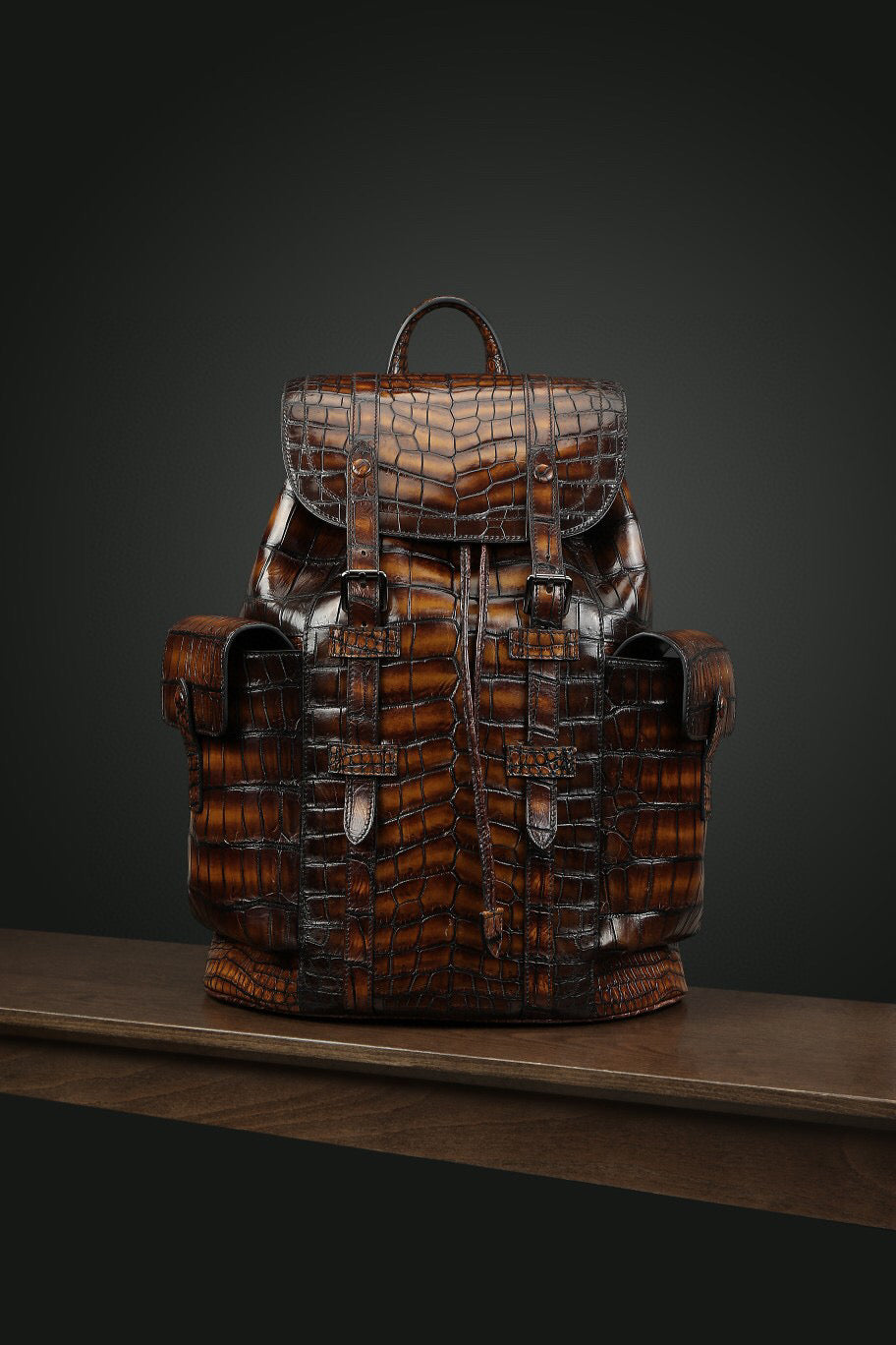 Genuine Crocodile Leather Backpack