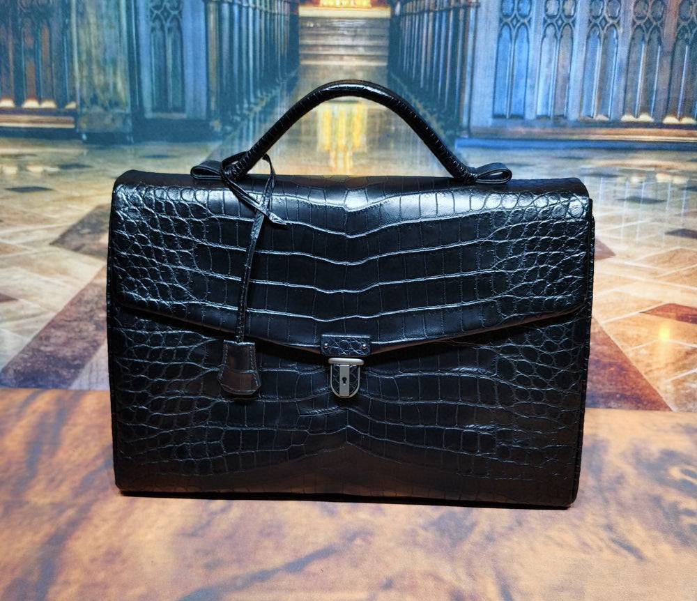 Genuine Crocodile Leather Briefcase Business Bags