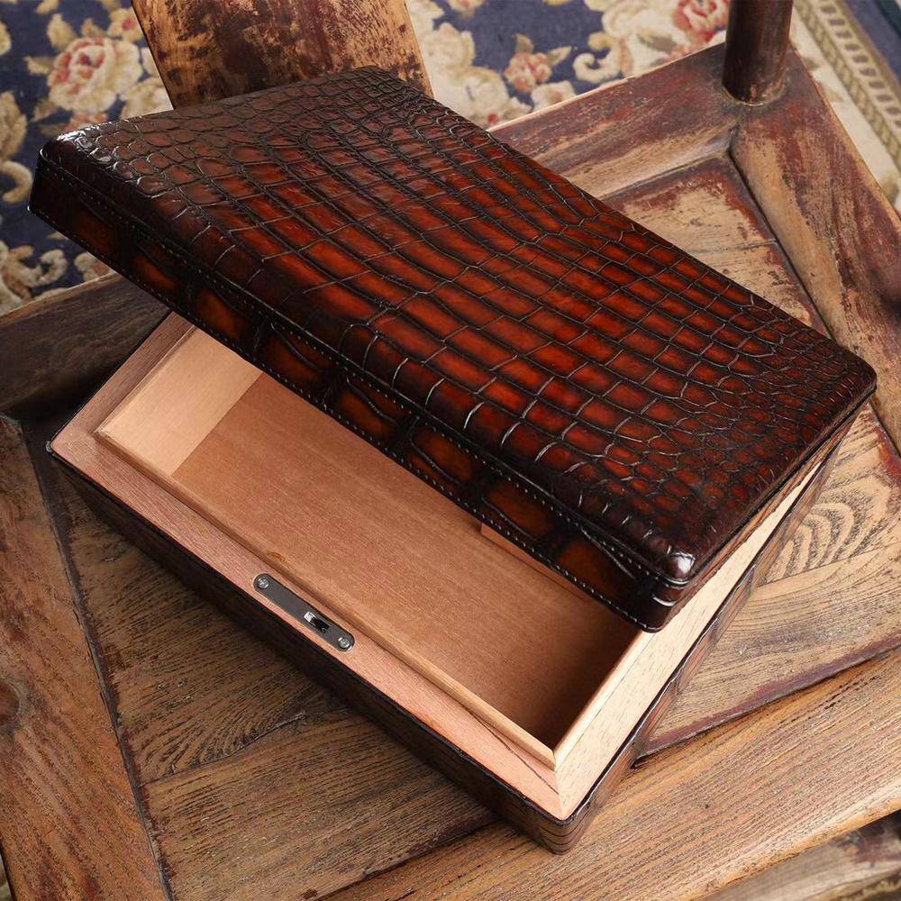 Genuine Crocodile Leather Cigarette Case