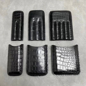 Genuine Crocodile Leather Cigar Case