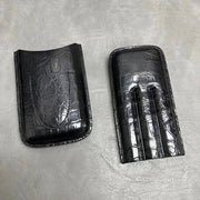 Genuine Crocodile Leather Cigar Case
