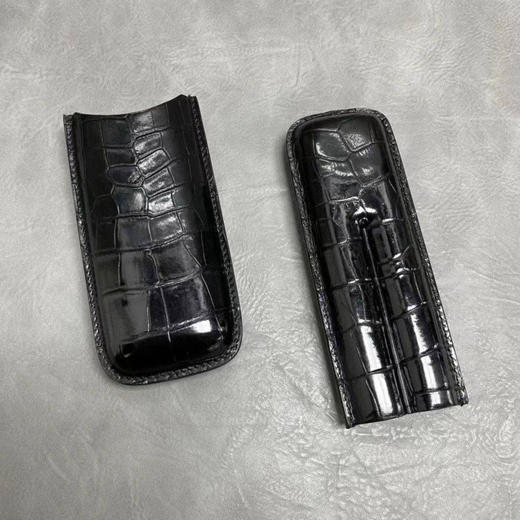 Genuine Crocodile Leather Cigar Case