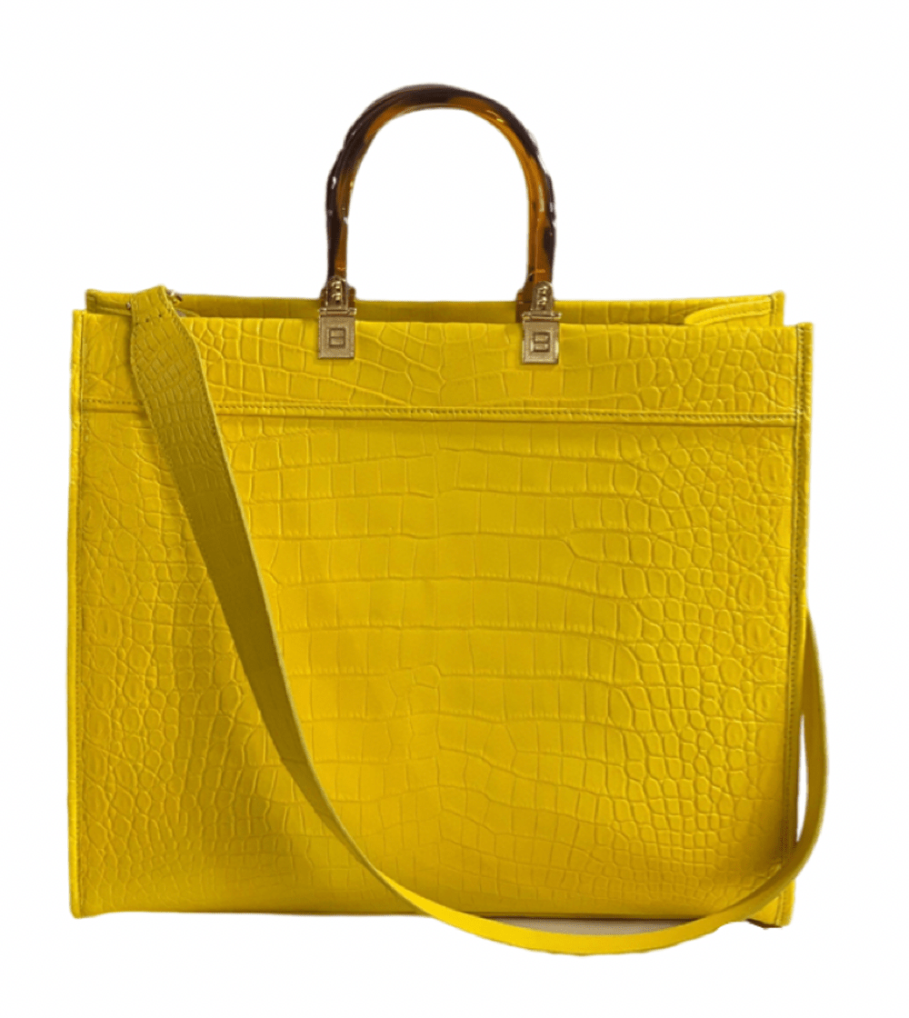 Genuine Crocodile Leather Large Shopper Tote Bag