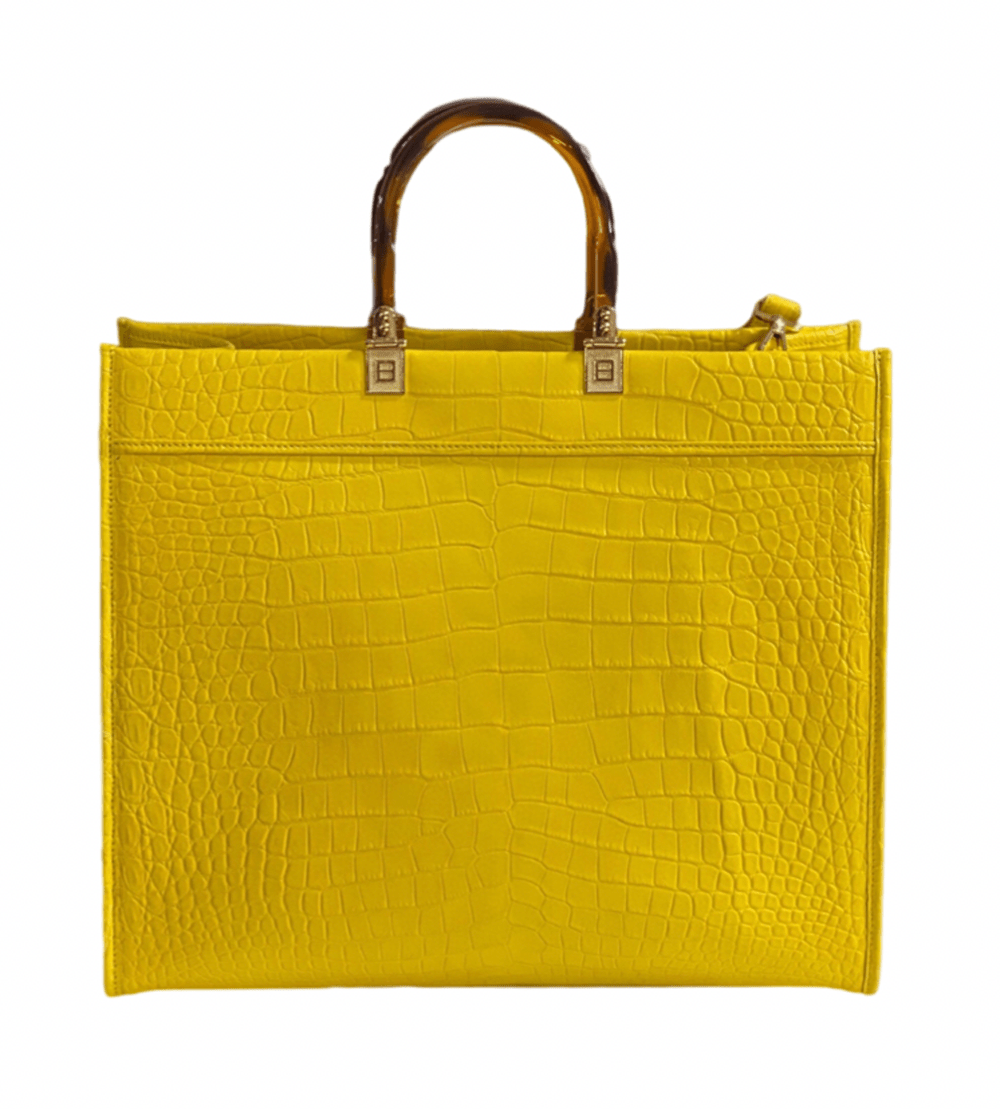 Genuine Crocodile Leather Large Shopper Tote Bag