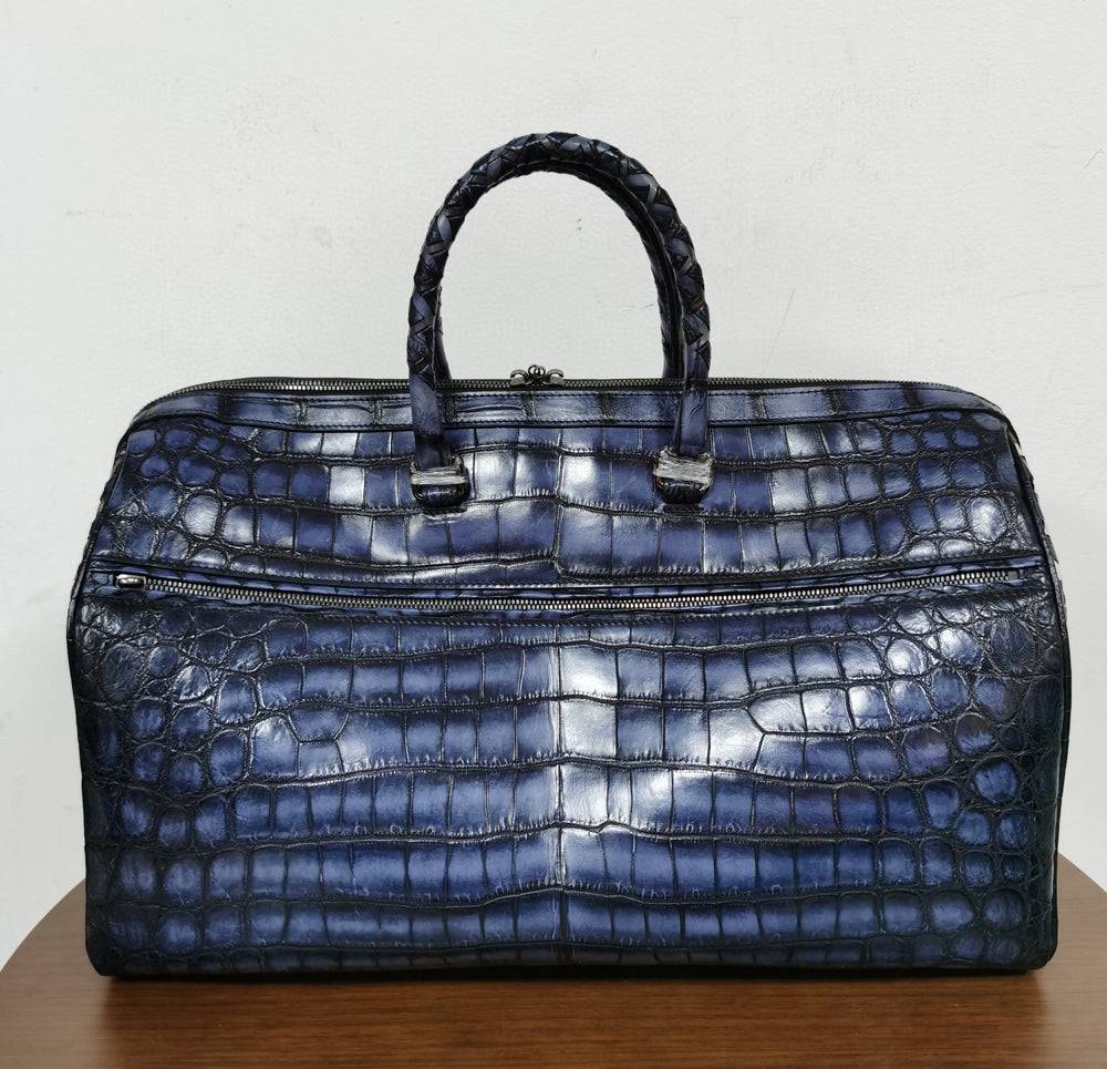 Genuine Crocodile Leather Large Travel Duffel Bags