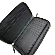 Genuine Crocodile Leather  Large Volumn Zip Around Back Bone Wallet