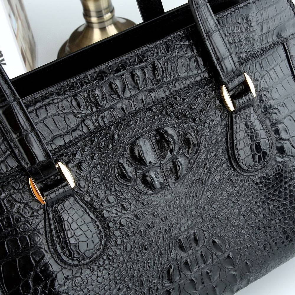 Genuine Crocodile Leather Top Handle Bag Shoulder Tote Bags