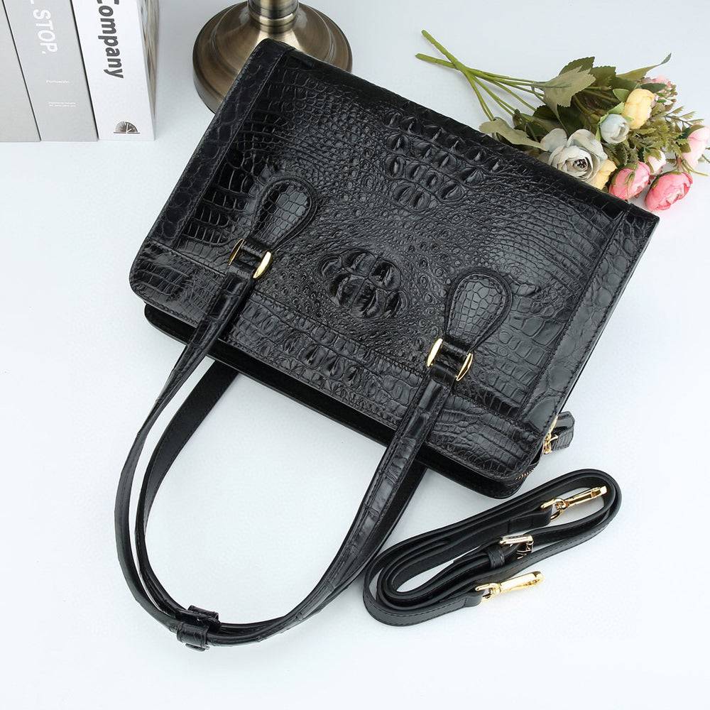 Genuine Crocodile Leather Top Handle Bag Shoulder Tote Bags