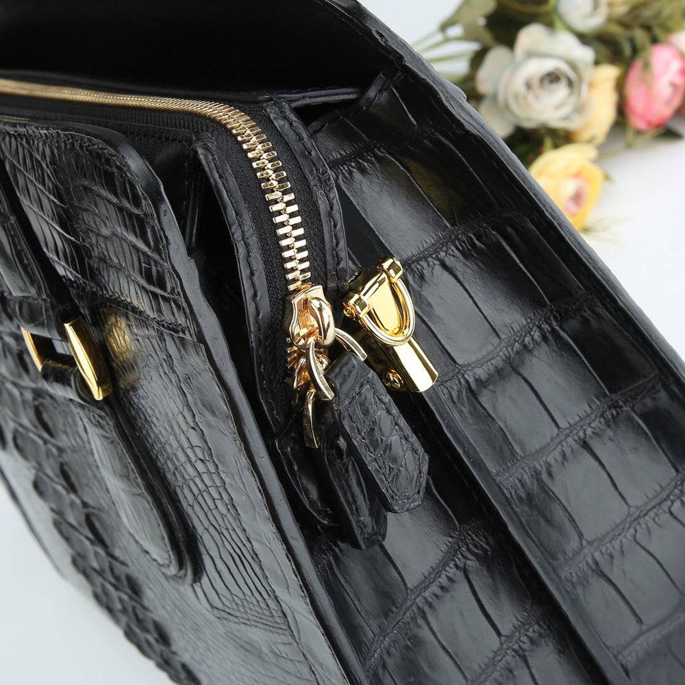 Genuine Crocodile Leather Top Handle Bag Shoulder Tote Bags