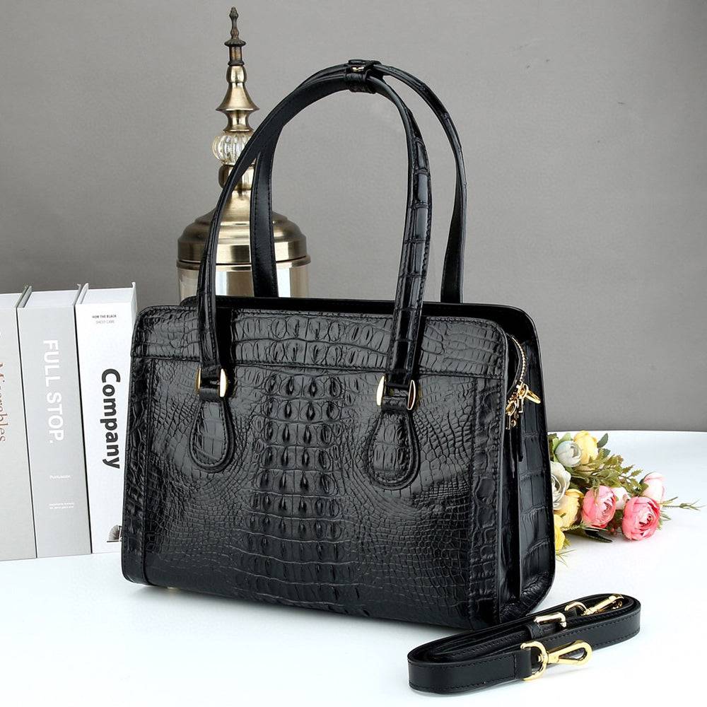 Genuine Crocodile Leather Top Handle Bag Shoulder Tote Bags