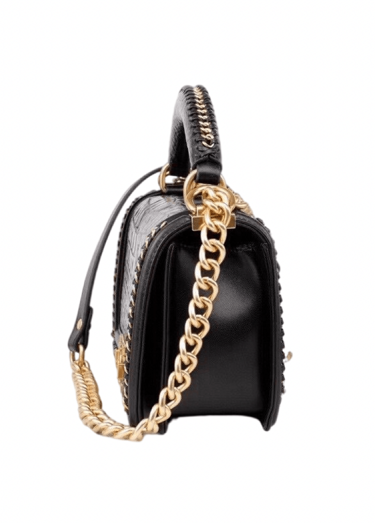 Preorder Genuine Crocodile Leather Top Handle Cross Body Flap Chain Bag