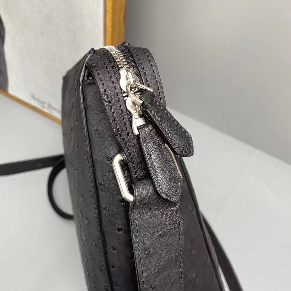 Genuine Ostrich Leather Cross Body Bag