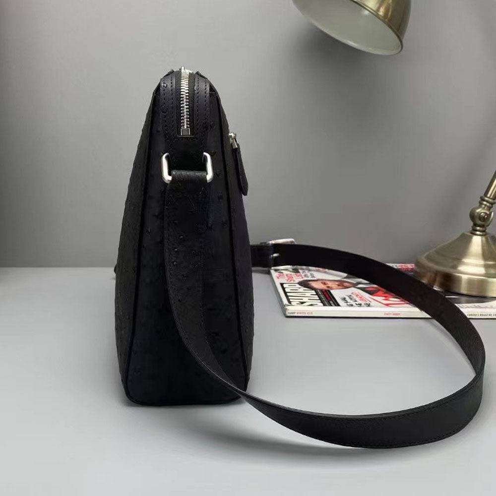 Genuine Ostrich Leather Cross Body Bag