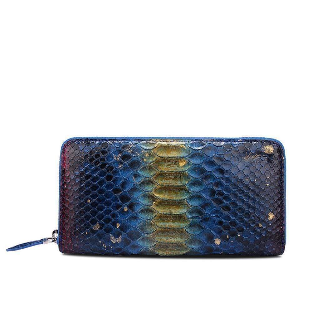 Genuine Python Leather  Zip Wallet