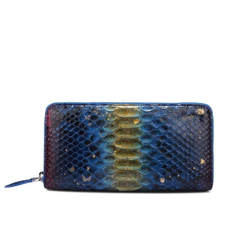 Genuine Python Leather  Zip Wallet
