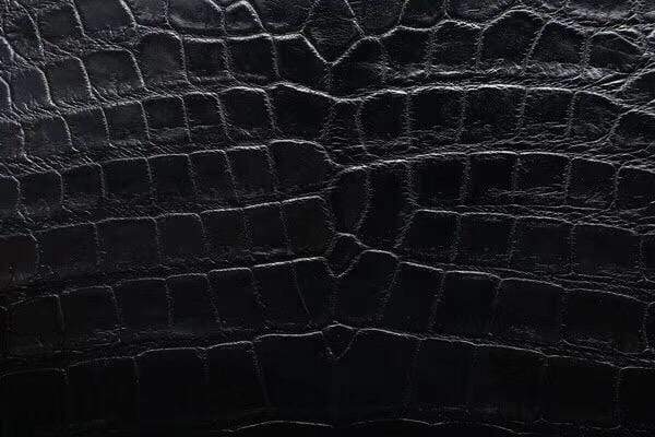 Genuine Crocodile  Belly Leather Top Handle Cross Body Bag Black