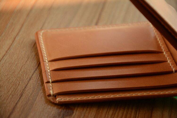 Handmade Japanese Shinki Hikaku Shell Cordovan Leather Original Beige