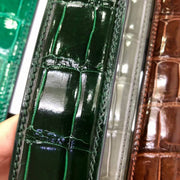High Shiny Nile Crocodile Skin Leather Belt