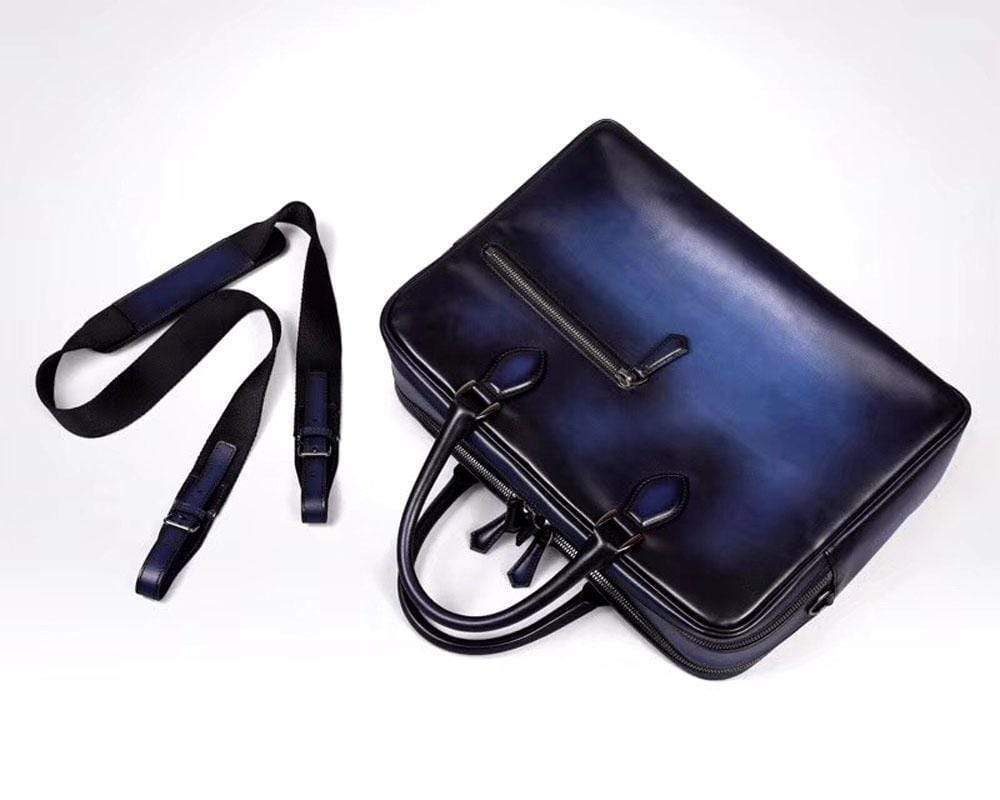 Vintage Smooth Cowhide Leather  Briefcases, Business Bags  And Laptop Computer Handbags